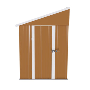 English Elm 8x4 Galvanized Steel Outdoor Storage Shed Weatherproof Backyard Tool Organizer W2700P344174