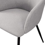 English Elm Walker Edison - Contemporary Upholstered Woven-Fabric Dining Chairs – Fog Grey