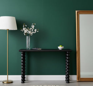 English Elm Artisan Solid Mango Wood Console Table with Sculptural Ball Base for Entryway B182P429638