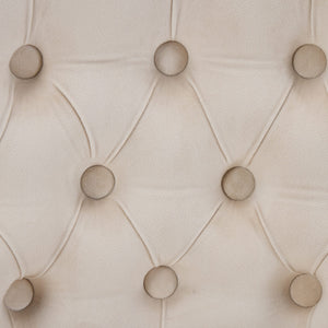 English Elm 26" Velvet Swivel Counter Stools Set of 2 with Tufted Back, Foam Cushion & Solid Wood Legs Beige W1143P362518