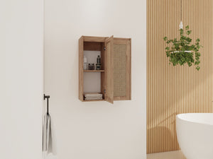 English Elm 24" Bathroom Side Cabinet - Wall-Mounted, Soft-Close Doors, Modern Design & Durable Storage Solution W999S00338