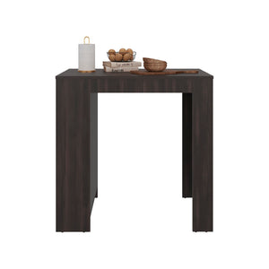 English Elm Kitchen Island with Three Open Shelves Compact Design for Small Apartments B092P474487