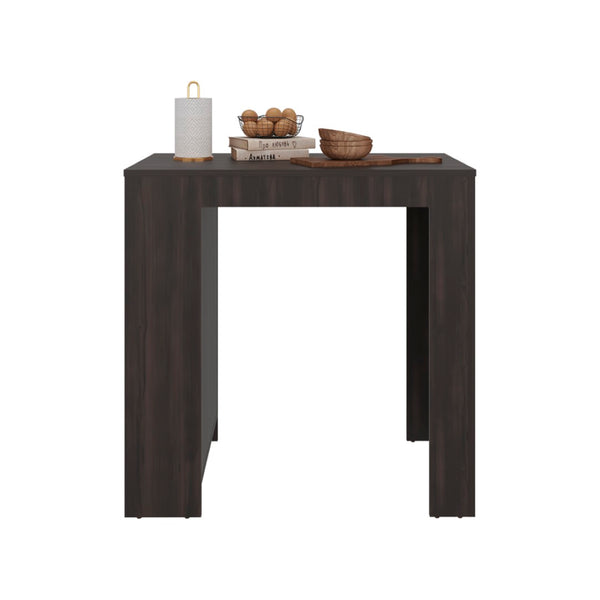 English Elm Kitchen Island with Three Open Shelves Compact Design for Small Apartments B092P474487