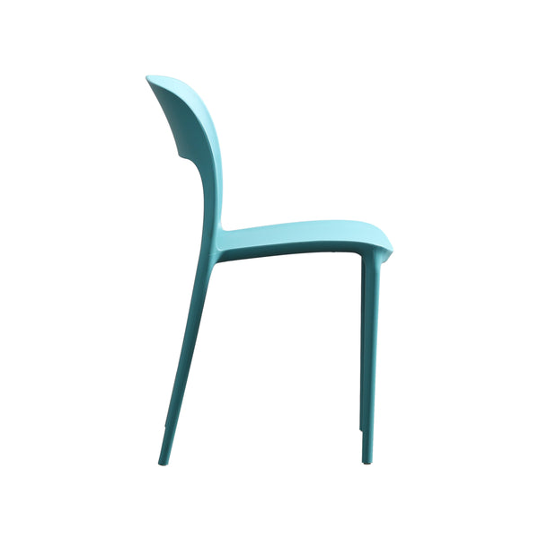 English Elm Christopher Knight Home® - KATHERINA Teal Injection-Molded PP Side Chairs Set of 2 with Firwood Seats, Mid-Century Outdoor Flair 64270.00T