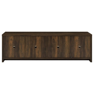 English Elm Sloat Matte Black Three Piece Entertainment Center with Media Towers for Large Tvs B062S01796