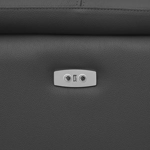 English Elm 4 Seats Modern Wall-Hugger Reclining Sofa – Genuine Leather L-Shaped Couch With Usb & Comfort Features W2582S00178