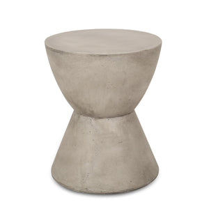 English Elm Outdoor Sculptural Mgo Concrete Pedestal Side Table for Patio Lounge Seating N773P412510L