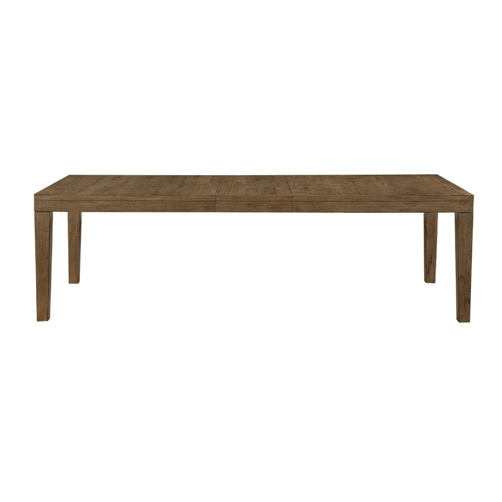 English Elm Transitional Brown Wood Extendable Dining Table Seats Eight Modern Farmhouse Room B011P467549