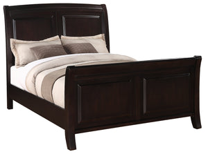 English Elm Elegant Queen Bed In Warm Cappuccino Finish - Transitional Design For Stylish Bedroom Retreats B078S00526