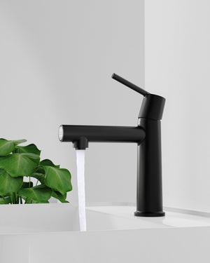 English Elm Matte Black Single Handle Bathroom Faucet – Dual Flow Modes, Compact Design For Easy Installation! T3177P289659