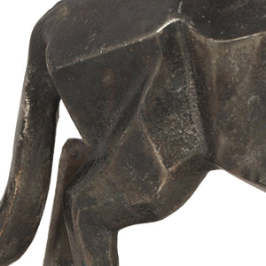 English Elm Christopher Knight Home® - Leopard Handcrafted Aluminum Figurine Set of 2 — Black Charcoal Crouching Design, Geometric Sleek Decor 71647.00