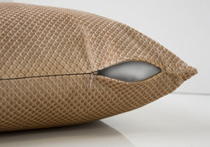 English Elm Pillows, 18X18 Beige Square Throw With Hypoallergenic Insert - Elegant Accent For Sofa & Bedroom B2710P218743-GIGA