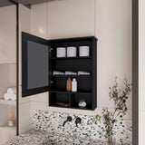 English Elm Medicine Cabinet Gibson, Bathroom, Black