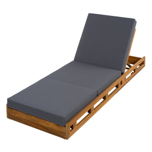 English Elm Christopher Knight Home® - Lounge Chaise Set - Durable Acacia Wood With Plush Triple-Fold Cushion For Ultimate Outdoor Relaxation N770P272405T_N770P208326G