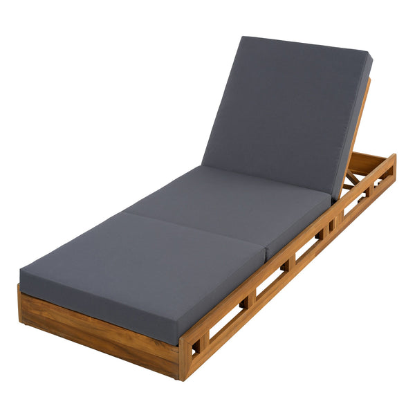 English Elm Christopher Knight Home® - Lounge Chaise Set - Durable Acacia Wood With Plush Triple-Fold Cushion For Ultimate Outdoor Relaxation N770P272405T_N770P208326G