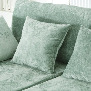 English Elm Swivel Barrel Accent Chair Chenille Tufted Round Club Seat for Living Room Lounge Green N719S002240F