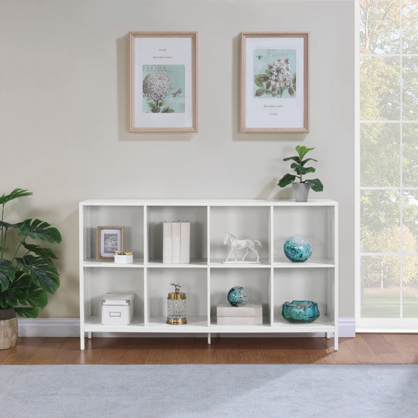 OSP Home Furnishings Ace 8 Cube Bookcase/Storage  White
