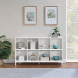 OSP Home Furnishings Ace 8 Cube Bookcase/Storage  White