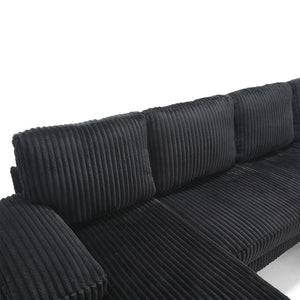 English Elm Modern U-Shaped 4-Seat Sofa With Double Chaise - Luxurious Velvet, Spacious Comfort & Style W2705S00017-GIGA