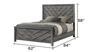 English Elm Denver Modern Style 5-Piece Queen Bedroom Set In Gray - Chic, Functional Design For Your Retreat B009S02017