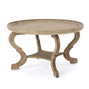 English Elm Christopher Knight Home® - COFFEE Table with Sleek Mid-Century Modern Design, Durable MDF Construction, 37.5" Round Surface Natural 61319.00