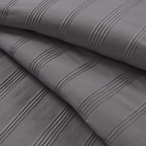 English Elm 7-piece King Woven Stripe Bedding Set Soft Polyester Comforter Shams Sheets Included B035P463203
