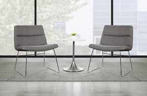 OSP Home Furnishings Thompson Contemporary Accent Chair with Chrome Sled Base for Office or Lounge Spaces THP-M78