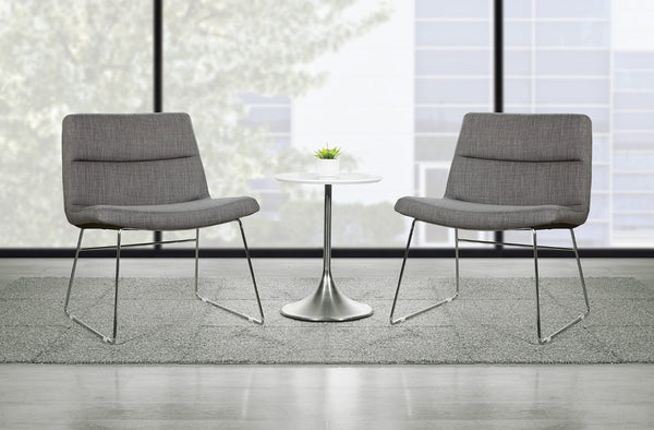 OSP Home Furnishings Thompson Contemporary Accent Chair with Chrome Sled Base for Office or Lounge Spaces THP-M78