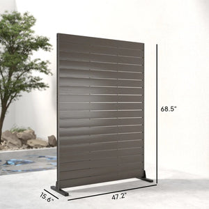 English Elm Decorative Freestanding Privacy Screen Wood Grain Hdpe Panels Outdoor Patio Divider T3971P476436