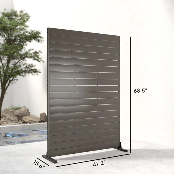 English Elm Decorative Freestanding Privacy Screen Wood Grain Hdpe Panels Outdoor Patio Divider T3971P476436