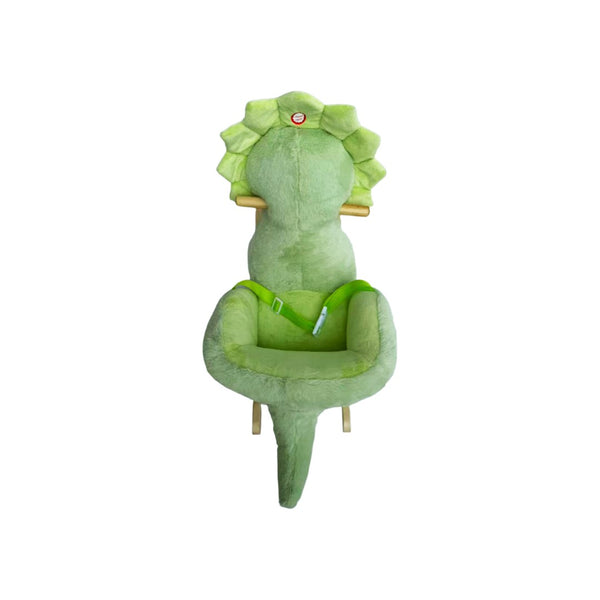 English Elm Kids Plush Dinosaur Rocking Toy with Safety Belt Lullaby Sounds and Hand Puppets W3723P374145