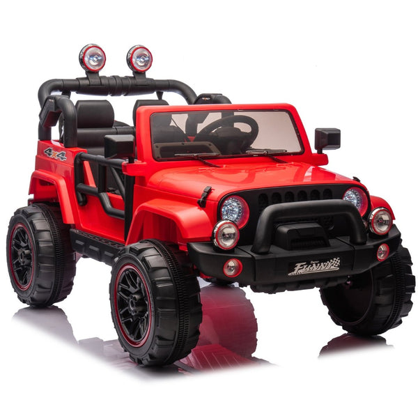 English Elm 24v Kids Electric Ride on Car with Parental Remote Rear Suspension and Bluetooth Audio Red W1578P228745