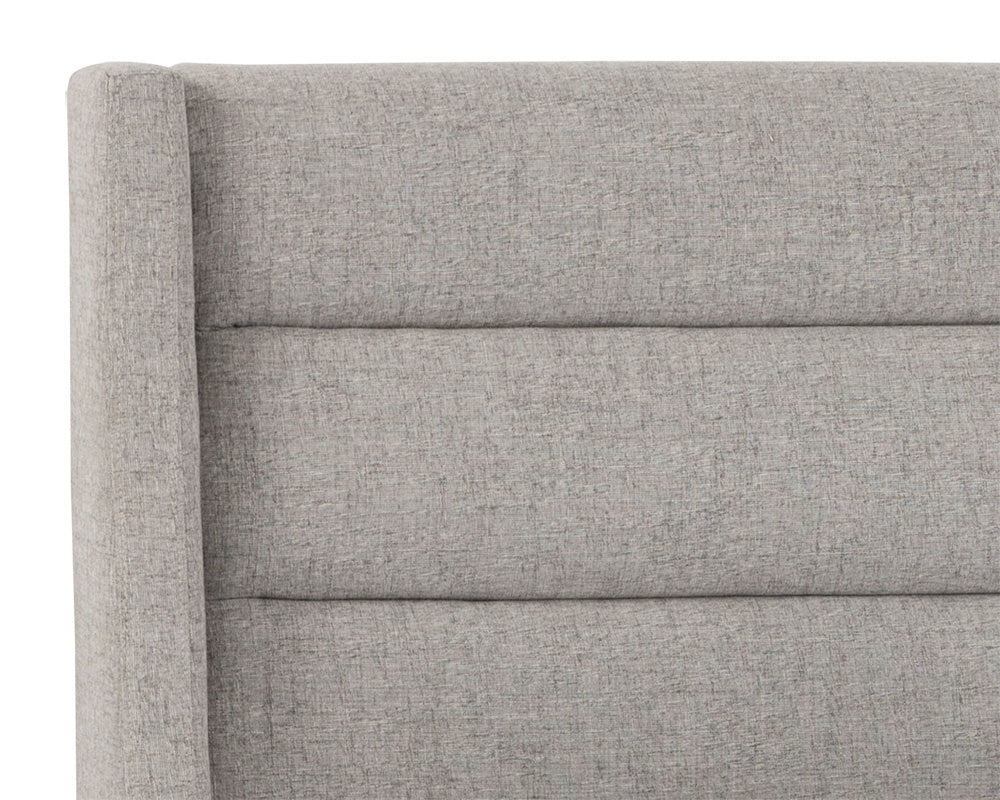 Sunpan Emmit Upholstered Bed with Modern Channel Tufting – No Box Spring Needed for Ultimate Comfort King