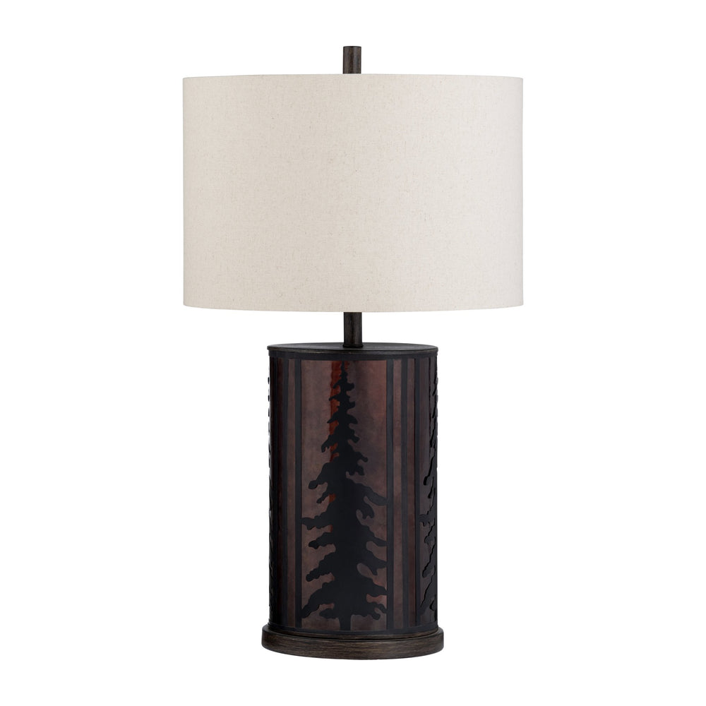Crestview Collection 32"H Metal Table Lamp With Stylish Mica Shade & Convenient Nightlight - Perfect For Any Room Decor!   Cvazvp127