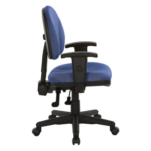 OSP Home Furnishings Sculptured Ergonomic Office Chair with Lumbar Support and Greenguard Certified Foam Padding 8180-296