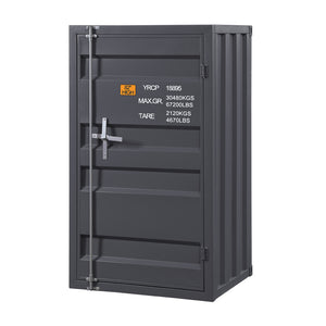 English Elm Cargo Cargo Gunmetal Finish Vanity Desk with Industrial Metal Frame, Single Smooth-Glide Drawer, 39"L Gunmetal 51 L x 32 W x 10 H B2726P263378