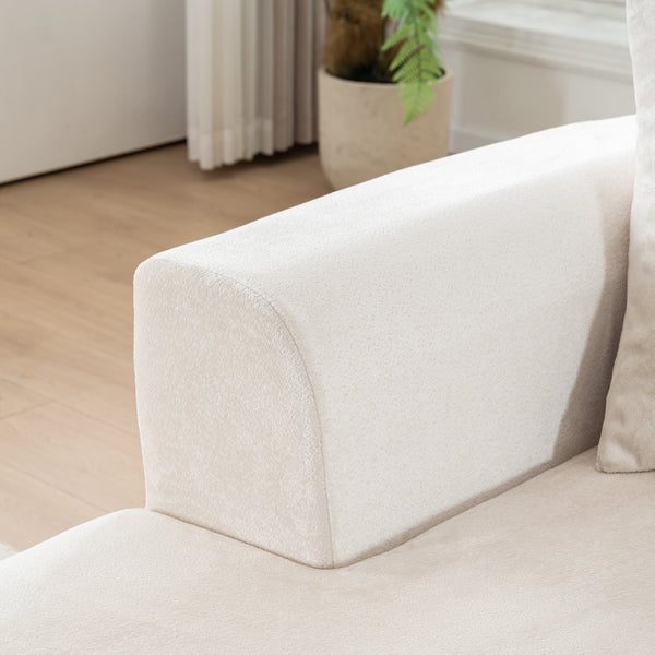 English Elm Modular Sectional Sofa - L-Shape Chaise Sleeper With Deep Seating & Plush Corduroy Fabric Comfort W2012S00008