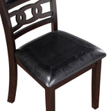 English Elm Zoey Ebony and Black Open Back Dining Chairs With Padded Seat (Set Of 2)