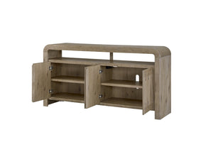 English Elm English Knotty Oak Veneer Console with Bowtie Inlay Artisan Craft Storage Sideboard B2699P443203