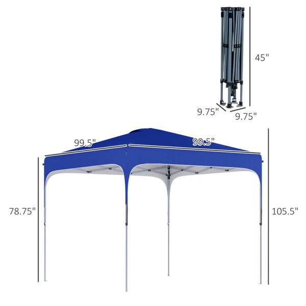 English Elm Outsunny 8' X 8' Instant Pop-Up Canopy Tent With Carry Bag & Sand Bags – Perfect For Outdoor Events! W2225P217654-GIGA