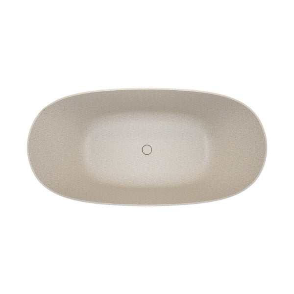 English Elm 57'' Freestanding Stone Resin Soaking Tub Ergonomic Spa Bath with Drain Included W2753P416661