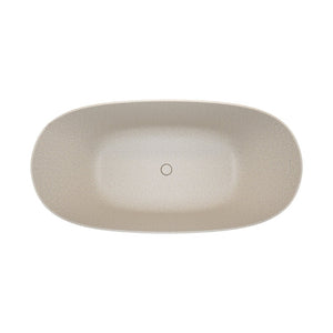 English Elm 65'' Freestanding Stone Resin Soaking Tub with Ergonomic Interior and Polished Finish W2753P425340