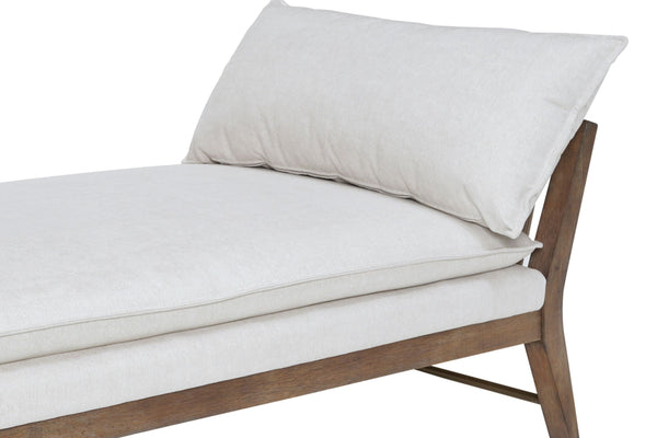 English Elm Daybed White Upholstered with Leather Strap Detail, All Hardwood Frame, Cushions & Pillows Included B2699P238663