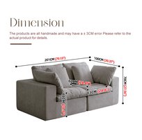 English Elm Modular Sectional Sofa - Space-Saving Comfort & Durability, Modern Light Gray Sleeper Couch For Homes W3622S00007