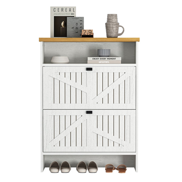 English Elm Multi-Functional Four-Layer Mdf Shoe Cabinet - Modern Minimalist Storage For Entryway Organization W3226P279088
