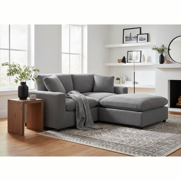 English Elm Chelsea Modular 3-Piece Chofa In Charcoal - Stylish, Customizable Comfort With Modern Design Elements B050S00016
