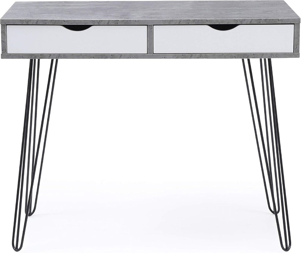 English Elm Modern Laurel Marbled Writing Desk with Drawers for Study Bedroom or Dorm B011P236746