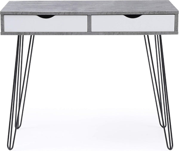 English Elm Modern Laurel Marbled Writing Desk with Drawers for Study Bedroom or Dorm B011P236746