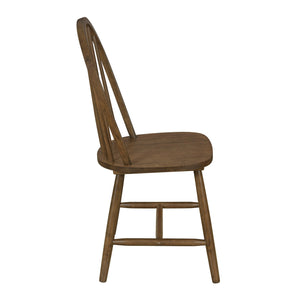 English Elm Christopher Knight Home® - 36 Farmhouse High Back Spindle Dining Chair Set of 2 — Solid Rubberwood, Windsor Back, 300 lb Capacity Walnut N771P278374T