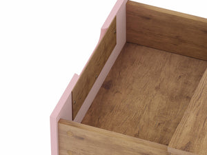 English Elm Rockefeller 20" Stylish Pink Nightstand With 2 Drawers, Metal Legs & Customizable Handles For Modern Homes B365P398167-GIGA